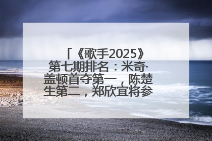 《歌手2025》第七期排名：米奇·盖顿首夺第一，陈楚生第二，郑欣宜将参加下一轮张榜赛