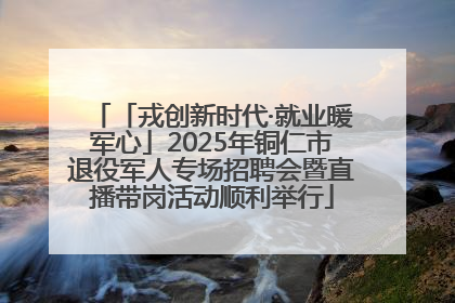 「戎创新时代·就业暖军心」2025年铜仁市退役军人专场招聘会暨直播带岗活动顺利举行