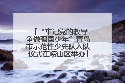 “牢记党的教导 争做强国少年”青岛市示范性少先队入队仪式在崂山区举办