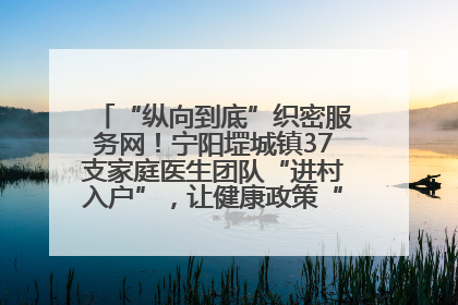 “纵向到底”织密服务网！宁阳堽城镇37支家庭医生团队“进村入户”，让健康政策“落地生根”