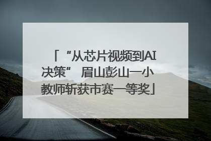 “从芯片视频到AI决策” 眉山彭山一小教师斩获市赛一等奖