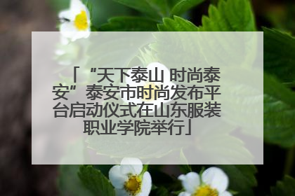 “天下泰山 时尚泰安”泰安市时尚发布平台启动仪式在山东服装职业学院举行
