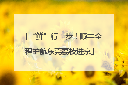 “鲜”行一步！顺丰全程护航东莞荔枝进京