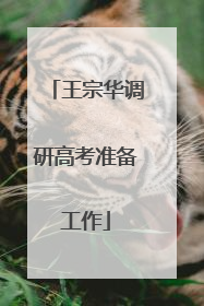 王宗华调研高考准备工作