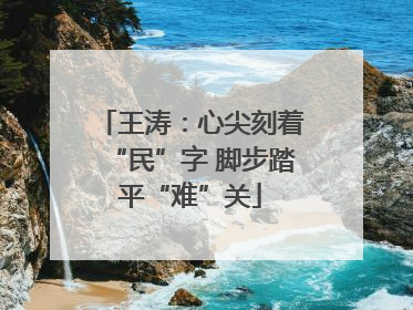 王涛：心尖刻着“民”字 脚步踏平“难”关