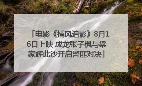 电影《捕风追影》8月16日上映 成龙张子枫与梁家辉此沙开启警匪对决