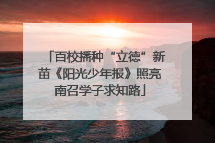 百校播种“立德”新苗《阳光少年报》照亮南召学子求知路