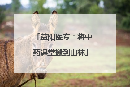 益阳医专：将中药课堂搬到山林