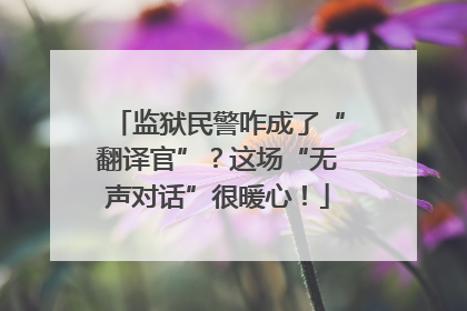 监狱民警咋成了“翻译官”？这场“无声对话”很暖心！