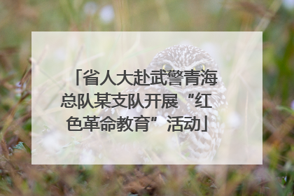省人大赴武警青海总队某支队开展“红色革命教育”活动