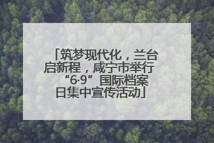 筑梦现代化，兰台启新程，咸宁市举行“6·9”国际档案日集中宣传活动