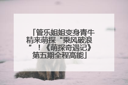 管乐姐姐变身青牛精来萌探“乘风破浪”！《萌探奇遇记》第五期全程高能