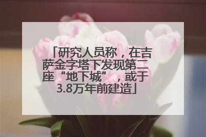 研究人员称，在吉萨金字塔下发现第二座“地下城”，或于3.8万年前建造