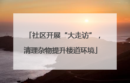 社区开展“大走访”，清理杂物提升楼道环境
