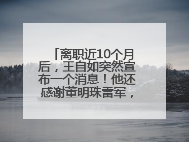 离职近10个月后，王自如突然宣布一个消息！他还感谢董明珠雷军，回应“没看过格力工资条”：真的不那么重要！