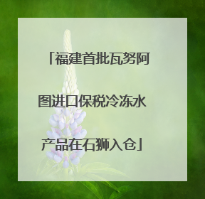 福建首批瓦努阿图进口保税冷冻水产品在石狮入仓