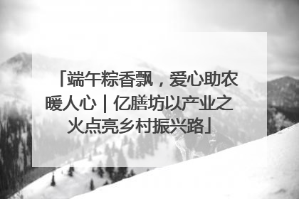 端午粽香飘，爱心助农暖人心｜亿膳坊以产业之火点亮乡村振兴路
