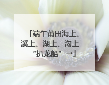 端午莆田海上、溪上、湖上、沟上“扒龙船”→