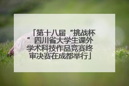 第十八届“挑战杯”四川省大学生课外学术科技作品竞赛终审决赛在成都举行