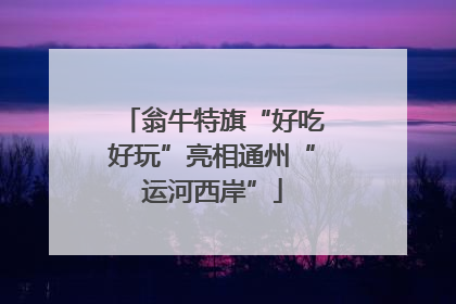 翁牛特旗“好吃好玩”亮相通州“运河西岸”