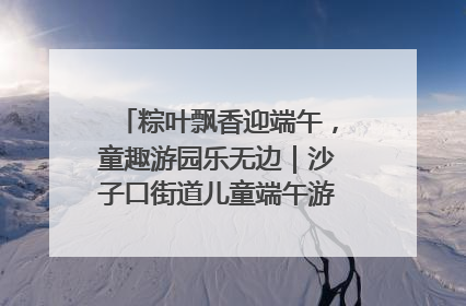 粽叶飘香迎端午，童趣游园乐无边｜沙子口街道儿童端午游园活动圆满落幕
