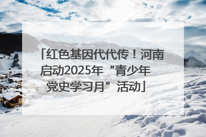 红色基因代代传！河南启动2025年“青少年党史学习月”活动