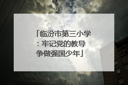 临汾市第三小学：牢记党的教导 争做强国少年