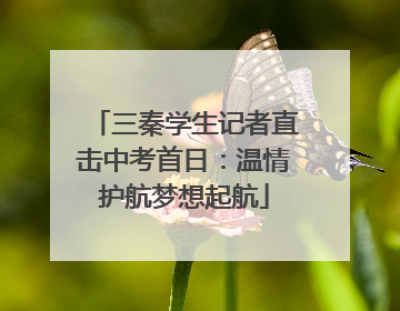 三秦学生记者直击中考首日：温情护航梦想起航