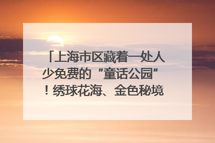上海市区藏着一处人少免费的“童话公园”！绣球花海、金色秘境……地铁直达→