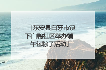 东安县白牙市镇下白鸭社区举办端午包粽子活动