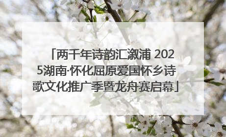 两千年诗韵汇溆浦 2025湖南·怀化屈原爱国怀乡诗歌文化推广季暨龙舟赛启幕