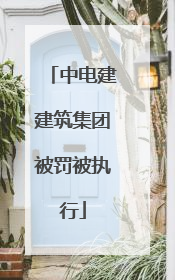 中电建建筑集团被罚被执行