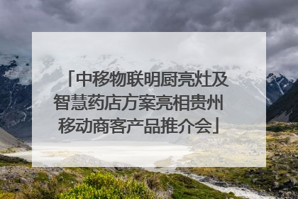 中移物联明厨亮灶及智慧药店方案亮相贵州移动商客产品推介会