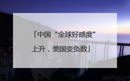 中国“全球好感度”上升，美国变负数