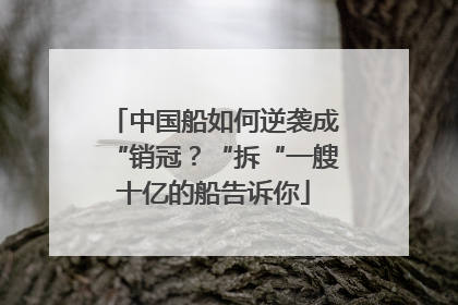 中国船如何逆袭成“销冠？“拆“一艘十亿的船告诉你