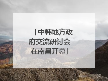 中韩地方政府交流研讨会在南昌开幕