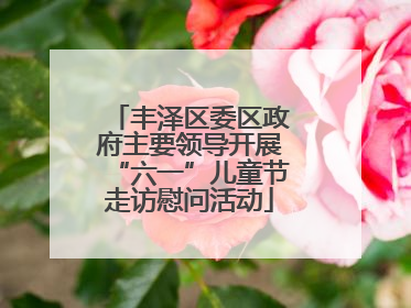 丰泽区委区政府主要领导开展“六一”儿童节走访慰问活动