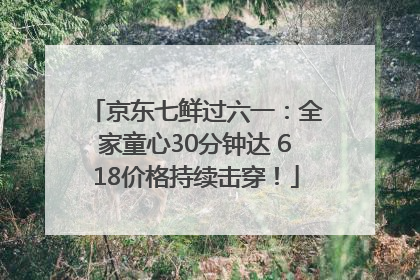 京东七鲜过六一：全家童心30分钟达 618价格持续击穿！
