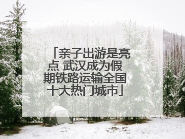 亲子出游是亮点 武汉成为假期铁路运输全国十大热门城市