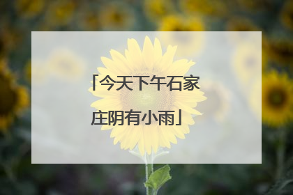 今天下午石家庄阴有小雨