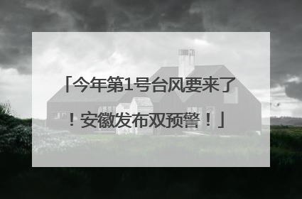今年第1号台风要来了！安徽发布双预警！