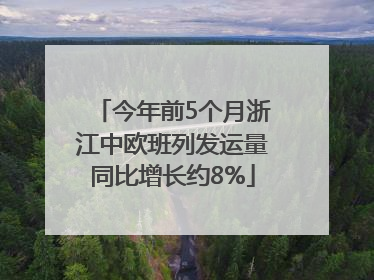 今年前5个月浙江中欧班列发运量同比增长约8%