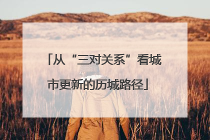 从“三对关系”看城市更新的历城路径