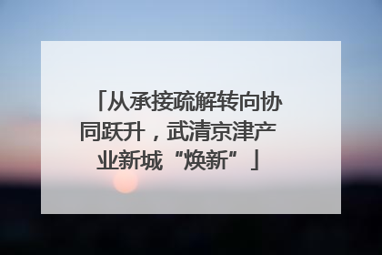 从承接疏解转向协同跃升，武清京津产业新城“焕新”