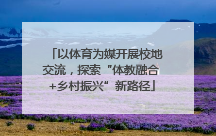 以体育为媒开展校地交流，探索“体教融合+乡村振兴”新路径