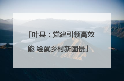 叶县：党建引领高效能 绘就乡村新图景