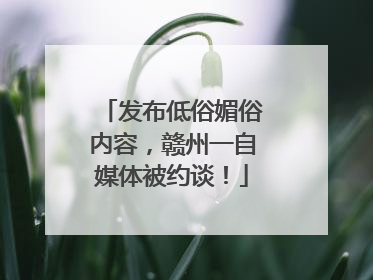 发布低俗媚俗内容，赣州一自媒体被约谈！
