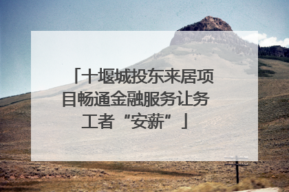 十堰城投东来居项目畅通金融服务让务工者“安薪”
