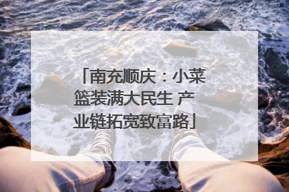 南充顺庆：小菜篮装满大民生 产业链拓宽致富路