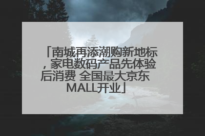 南城再添潮购新地标，家电数码产品先体验后消费 全国最大京东MALL开业